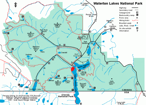Waterton Lakes National Park boasts world class hiking trails with 