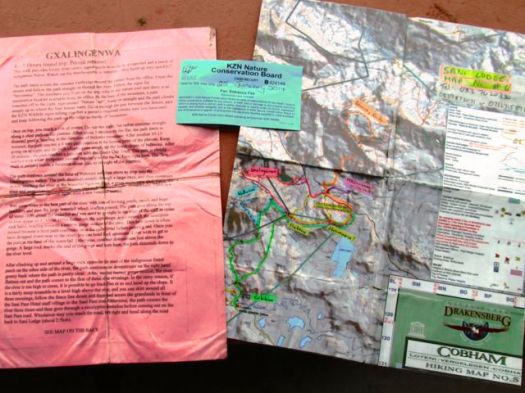 trail description, permit, map